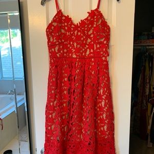 Cocktail party red dress